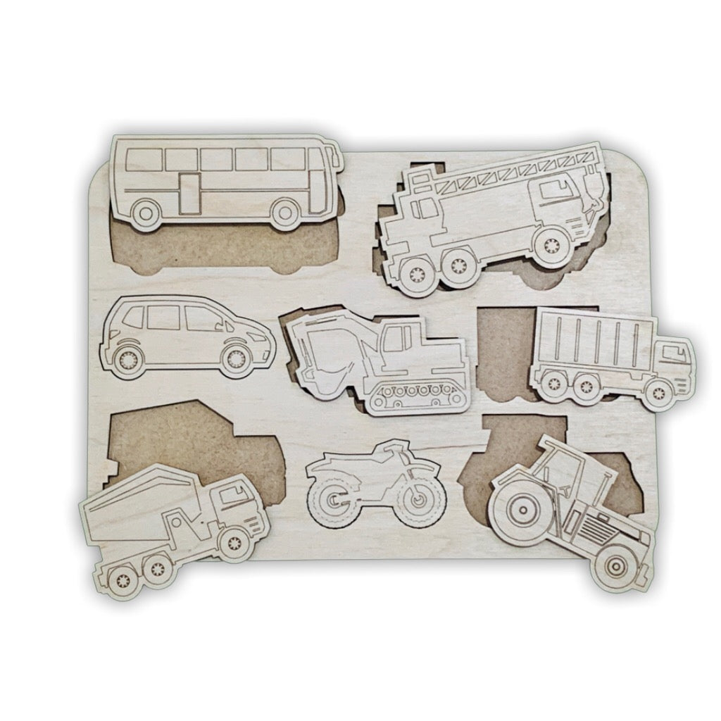 Vehicles Wooden Puzzle – 250 x 180 mm