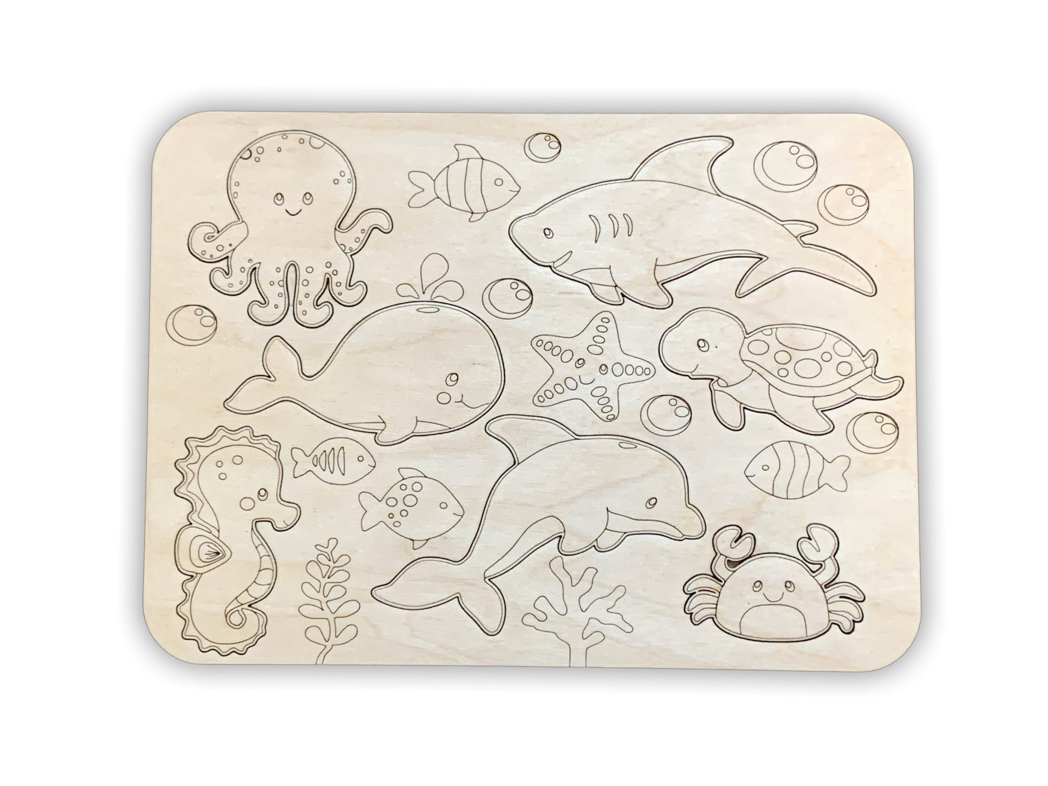 Ocean Life Wooden Puzzle – 250 x 180 mm