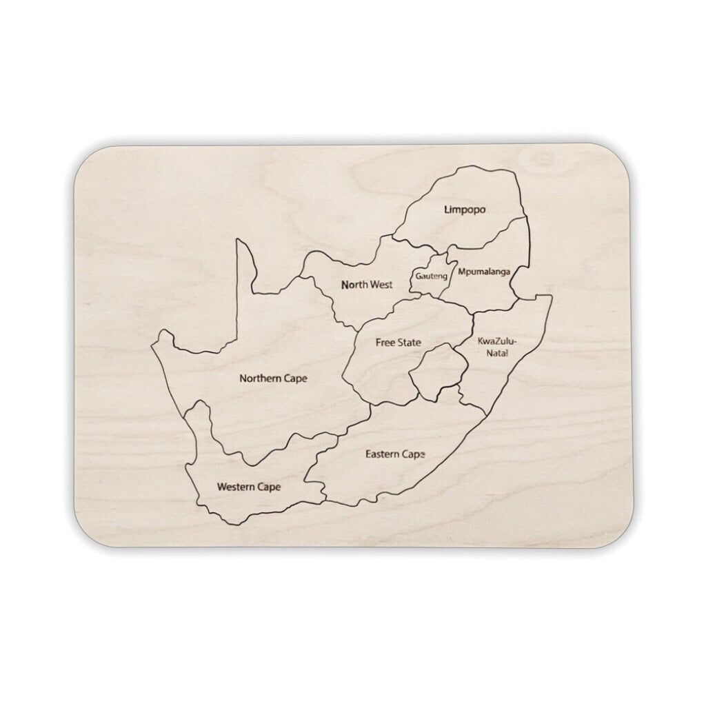 South Africa Provinces Wooden Puzzle – 250 x 180 mm