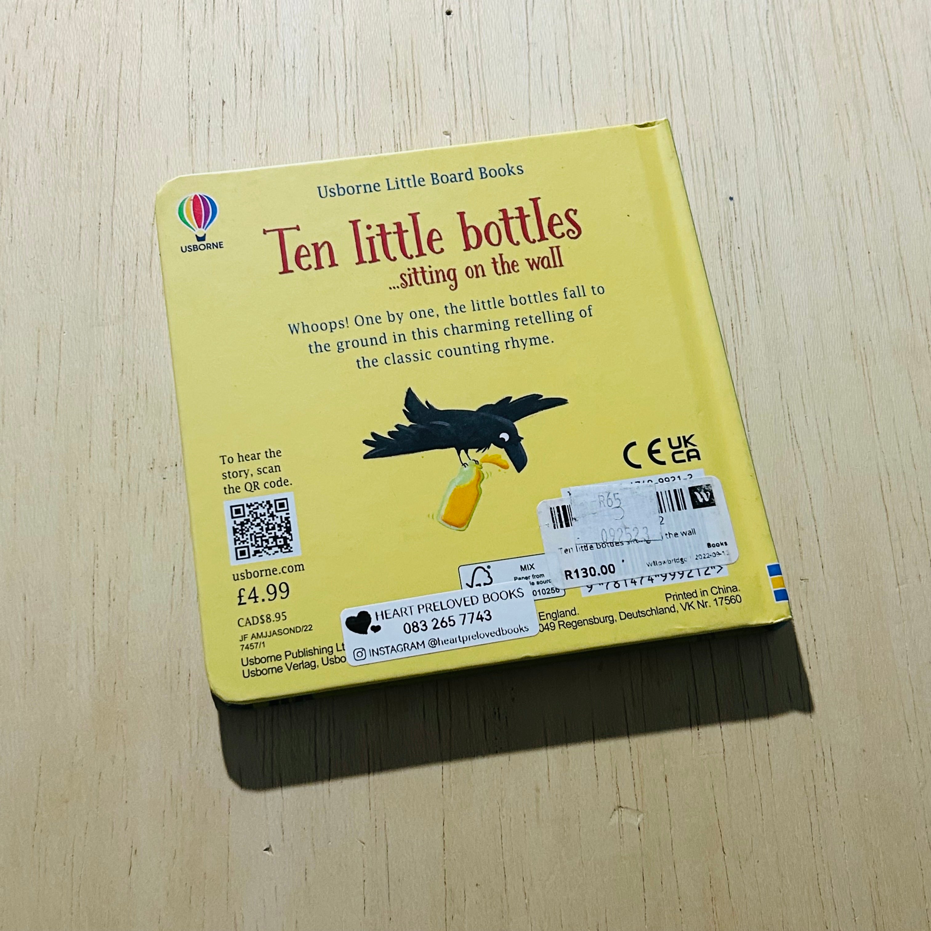Ten Little Bottles - Hardcover